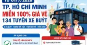 TP.HCM miễn phí 134 tuyến xe buýt từ 1.7, hỗ trợ 100% giá vé