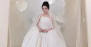 Viên Vibi diện váy cưới tiền tỉ lấy cảm hứng từ biển trong hôn lễ