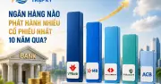 VPBank và MB dẫn đầu top 10 ngân hàng phát hành nhiều cổ phiếu nhất thập kỷ
