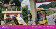 Xe giường nằm mất phanh lao vào cổng trường ở Tuyên Quang