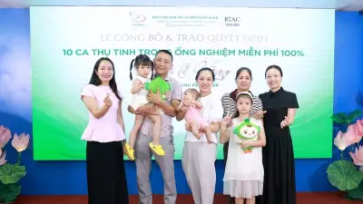 10 gia đình hiếm muộn được hỗ trợ IVF miễn phí 100% tại Bệnh viện Nam học Hà Nội