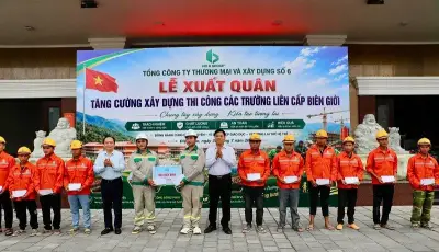 150 kỹ sư, công nhân lên đường xây dựng trường nội trú liên cấp Nà Bủng