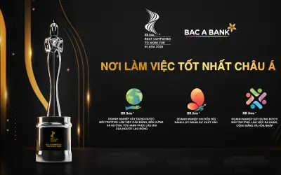 BAC A BANK năm thứ 4 liên tiếp được vinh danh Nơi làm việc tốt nhất châu Á