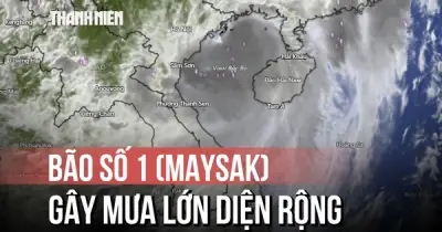 Bão số 1 Maysak quần thảo Bạch Long Vĩ, gây mưa lớn diện rộng