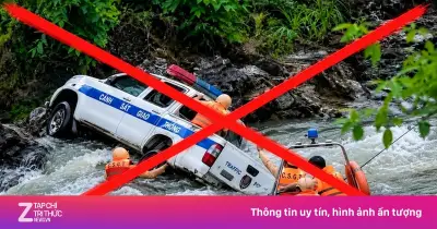 Công an Lào Cai bác tin xe công vụ lao xuống suối gây tai nạn