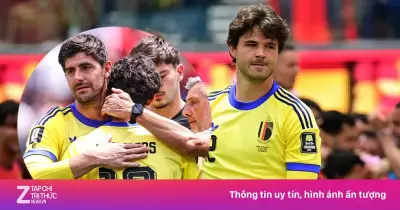 Courtois ôm động viên Lammens sau sai lầm ở tứ kết World Cup 2026