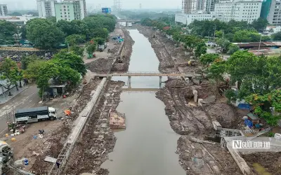 Dự án cải tạo hạ lưu sông Kim Ngưu gần 681 tỷ đồng cơ bản hoàn thành