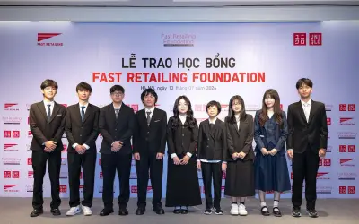 Fast Retailing trao 9 suất học bổng toàn phần cho học sinh Việt Nam năm 2026