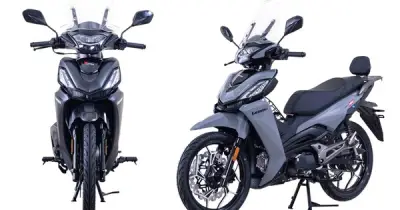 Gemini Ark125X 125cc Hy Lạp: đĩa phanh 320mm, kính chắn gió, tựa lưng