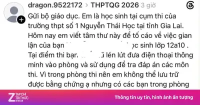Gia Lai xác minh vụ thí sinh bị tố dùng điện thoại trong phòng thi tốt nghiệp