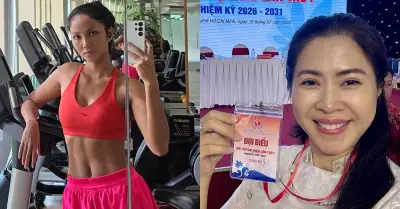 H'Hen Niê khoe vòng eo săn chắc, MC Quỳnh Hoa báo tin vui