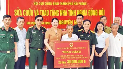 Hải Phòng: Gần 100 căn nhà nghĩa tình đồng đội trong năm 2025