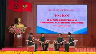 Hơn 100 đoàn viên thanh niên Biên phòng Lào Cai tham gia tọa đàm chính trị