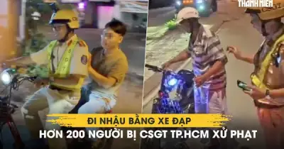 Hơn 200 người đi xe đạp bị phạt nồng độ cồn tại TP.HCM trong một tháng
