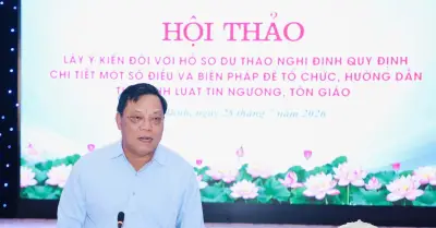 Hoàn thiện quy định chi tiết về hoạt động tín ngưỡng, tôn giáo