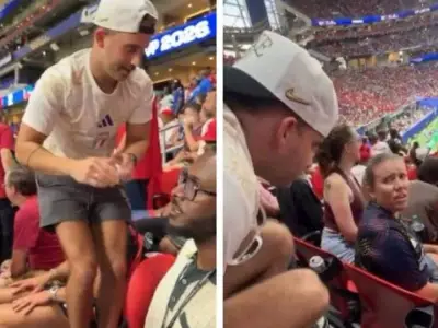 Influencer Jacob gây tranh cãi khi chạy 5 km trên khán đài World Cup