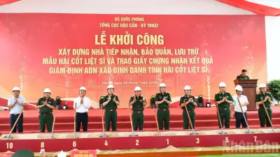 Khởi công nhà lưu trữ mẫu hài cốt liệt sĩ hiện đại tại Kho 708