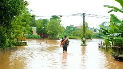 Mưa lũ tại Thái Nguyên: Một cháu bé mất tích, thiệt hại 8 tỷ đồng