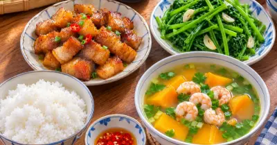 Thực đơn tiết kiệm: Mâm cơm 79.000 đồng với 3 món hấp dẫn