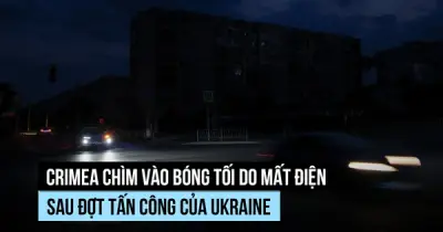 Ukraine tập kích Crimea, bán đảo chìm vào bóng tối vì mất điện