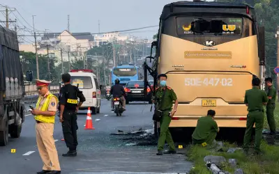Vụ cháy xe khách trên Quốc lộ 1: 7 người tử vong, hiện trường tan hoang