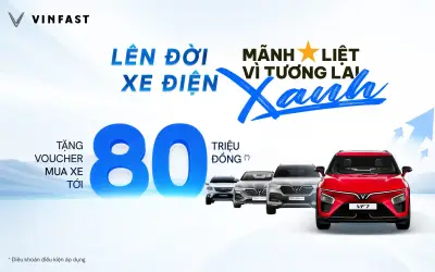 VinFast tặng voucher lên tới 80 triệu cho khách cũ đổi sang xe điện