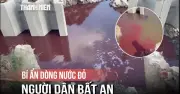 Bí ẩn dòng nước đỏ thải ra kênh Đôi, người dân lo ngại ô nhiễm