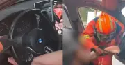 Cô gái mắc kẹt chân trong vô lăng BMW, dùng hết cả tuýp kem dưỡng vẫn không thoát