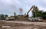 Cao tốc Châu Đốc-Cần Thơ-Sóc Trăng thiếu hụt nguồn vật liệu thi công