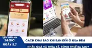 Cách khai báo lưu trú qua đêm và thuế thừa kế, quà tặng từ 1.7