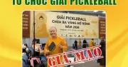 Chùa Ba Vàng bác bỏ tin tổ chức giải pickleball, ảnh bị ghép AI