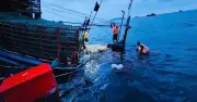Chìm tàu cá ở Cô Tô do giông lốc, 7 ngư dân gặp nạn