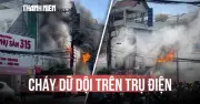 Cháy dữ dội trụ điện đường Lương Định Của, lan sang ngân hàng và cửa hàng