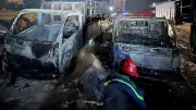 Cháy lớn thiêu rụi nhiều ô tô tại bãi đỗ xe ở Nha Trang