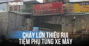 Cháy tiệm phụ tùng xe máy ở TPHCM, 2 người bị thương