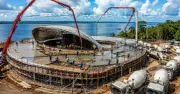 Công viên Rosa Almeida tại Manaus đổ bê tông 380 m³ cho công trình Niemeyer