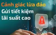Cảnh báo lừa đảo gửi tiết kiệm lãi suất cao trên mạng