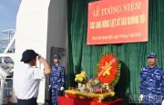 Cảnh sát biển dâng hương tưởng niệm anh hùng liệt sĩ tàu không số C43B