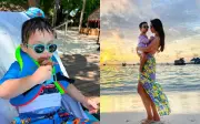 Con trai lai Tây 2 tuổi của siêu mẫu Hà Anh biết nói những lời đáng yêu
