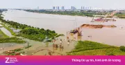Cầu Ngọc Hồi gần 12.000 tỷ đồng dần thành hình sau 11 tháng