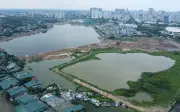 Hồ điều hòa Phú Đô rộng 36ha gấp rút hoàn thiện chống ngập phía Tây Hà Nội