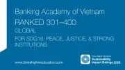 Học viện Ngân hàng xếp hạng cao tại THE Impact Rankings 2026