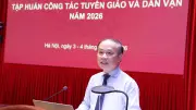 Hội nghị tập huấn toàn quốc công tác tuyên giáo và dân vận năm 2026