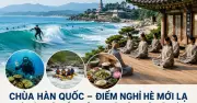 Hàn Quốc biến chùa cổ thành khu nghỉ dưỡng hè với lướt sóng, lặn biển