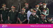 Đại tướng Nguyễn Trọng Nghĩa kiểm tra khai quật hài cốt liệt sĩ tại CV Lê Thị Riêng