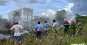 Kịp thời dập tắt đám cháy trên khu đất thuộc Đại học Huế