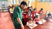 Lớp dạy tiếng Khmer hè cho 23 em học sinh dân tộc tại Lai Hòa