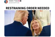Ông Trump đăng ảnh chế 'cấm tiếp xúc' về Thủ tướng Italia Meloni