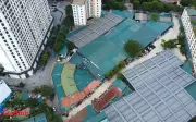 Ngang nhiên xây dựng trái phép tổ hợp sân thể thao trên đất công ở phường Từ Liêm