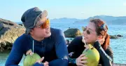 Phương Oanh vào bếp, vợ chồng Hồng Đăng tình tứ ở biển